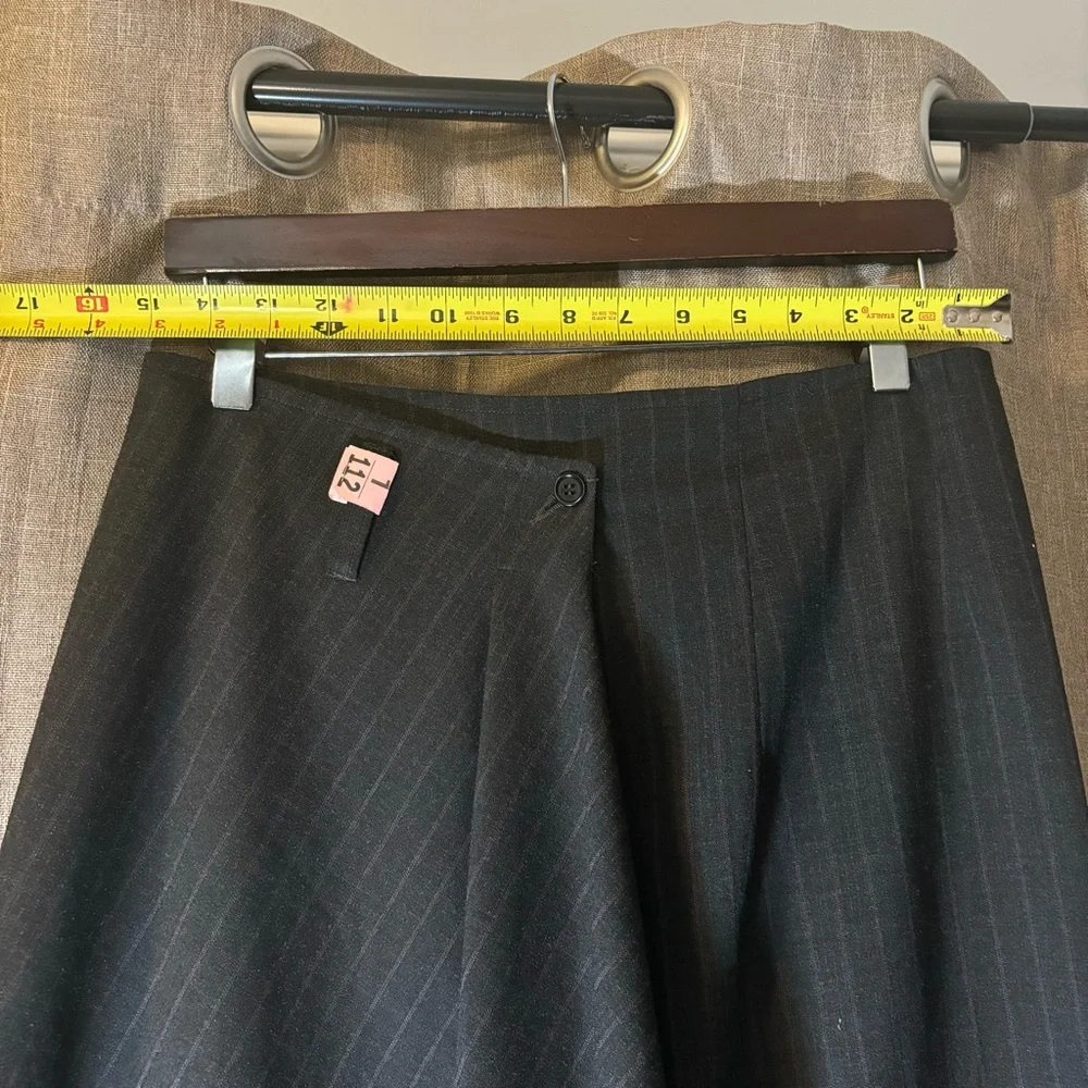 United Colors Of Benetton pinstripe wrap skirt